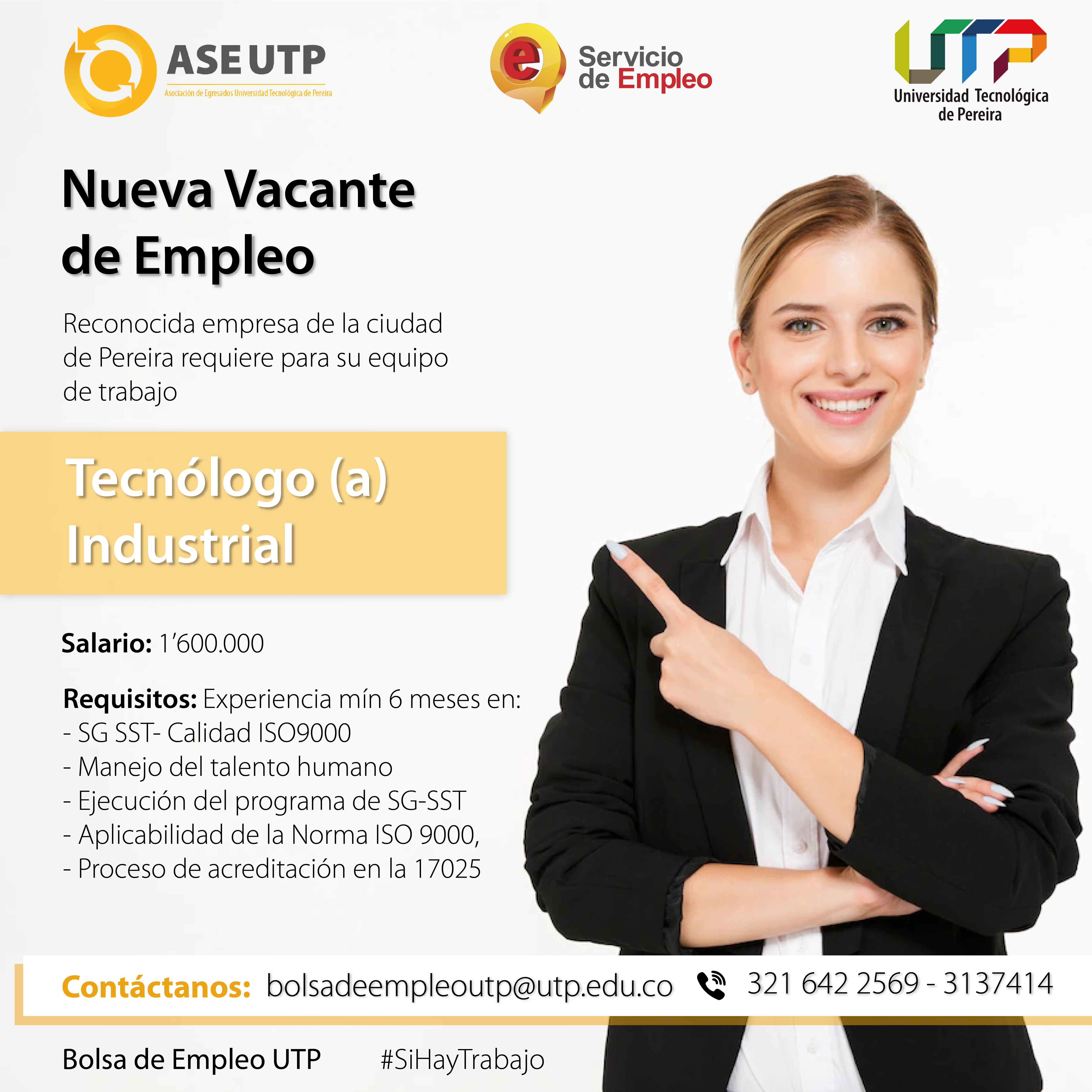 Egresados En Contacto Con Tu Universidad :: Nueva Vacante De Empleo ...